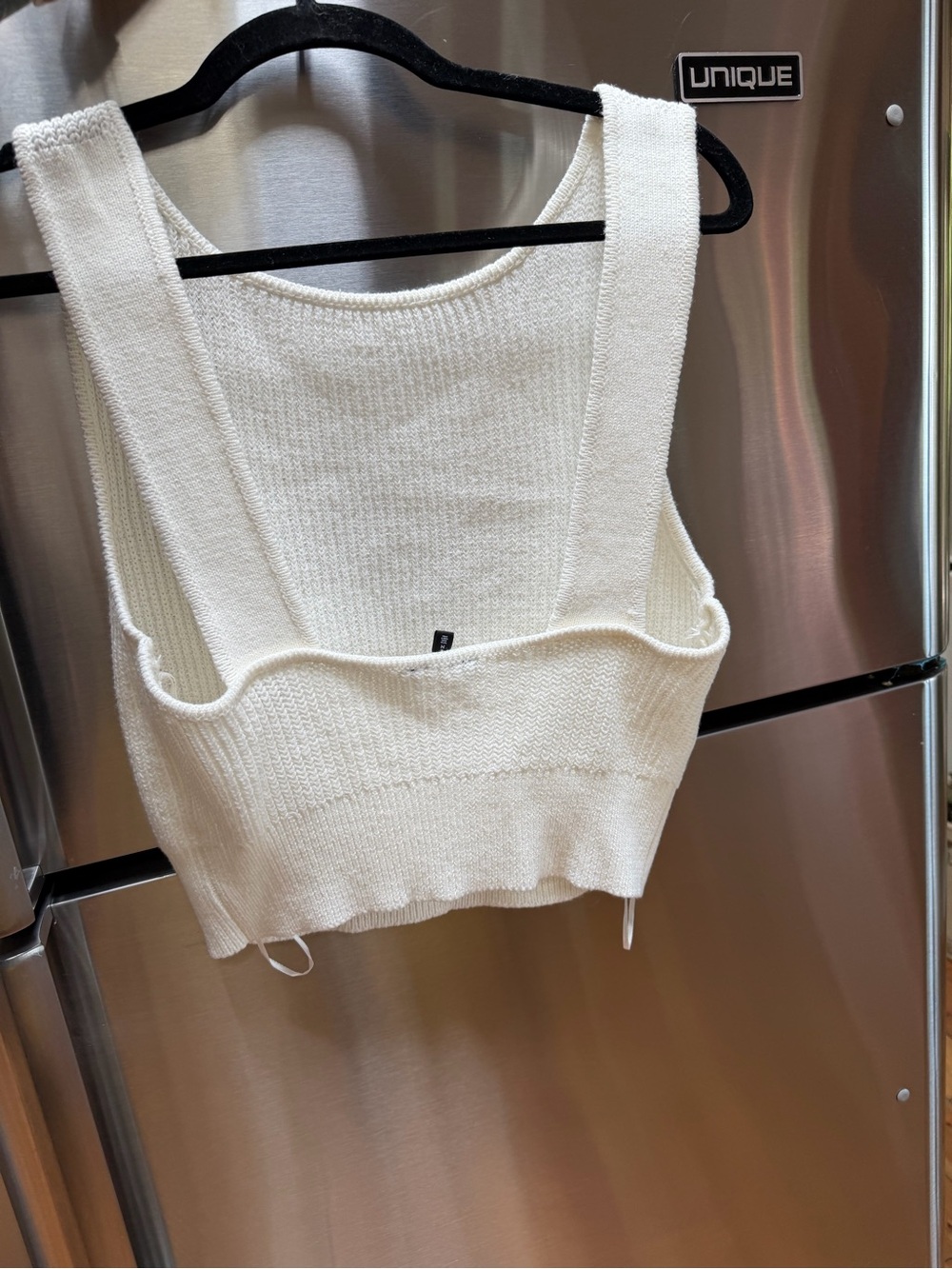 Dynamite White Ribbed Crop Tank - Picture 2 of 3